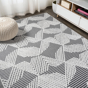Jazz High-low Pile Art Deco Geometric Indoor/outdoor Area Rug
